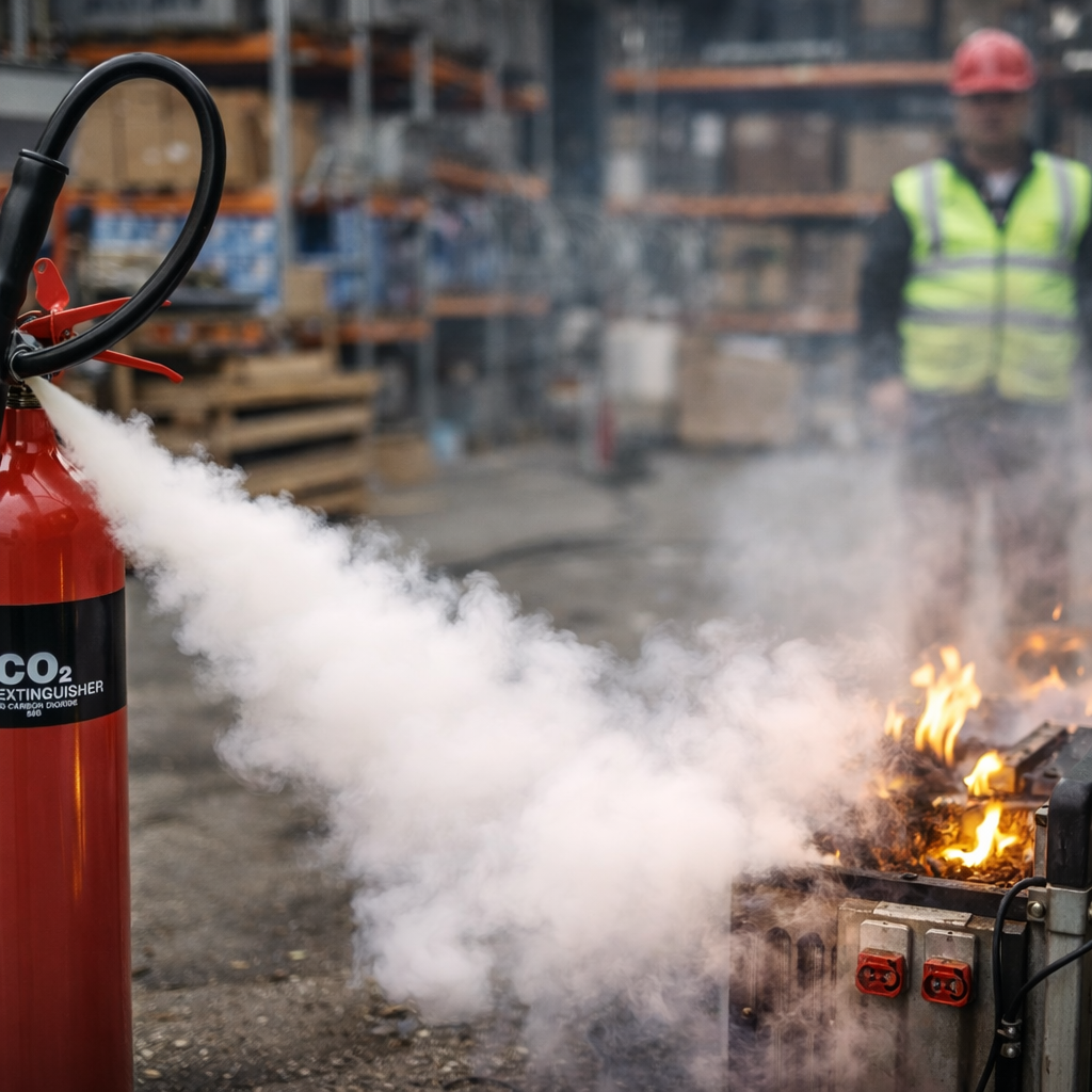 CO2 Fire Extinguisher – Aluminium – Lightweight & Durable – Office & Electrical Safety