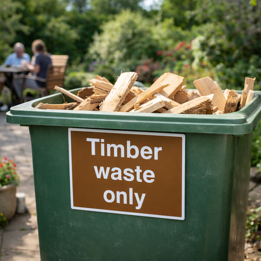Timber Waste Recycling Sign – 1mm Rigid Plastic – Indoor/Outdoor Use