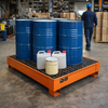 4 Drum Spill Containment Pallets – Powder-Coated Steel – Industrial Use