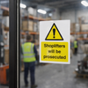 Shoplifting Warning Window Sticker – 75mm x 100mm – Face Adhesive Vinyl – Commercial Use