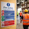 Fire Action Notice Sign – Safety Symbols – Indoor Use