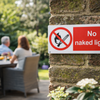 No Naked Lights Sign – 1mm Rigid Plastic – Indoor & Outdoor Use