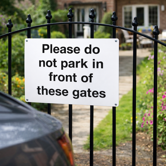 Do Not Park Sign – 400mm x 300mm – Rigid Plastic – Indoor/Outdoor Use