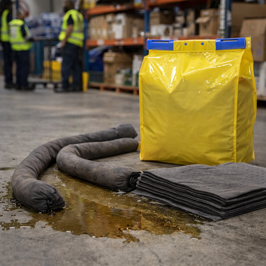 50 Litre Spill Response Kits – Waterproof Clip Bag – Maintenance, Oil & Chemical – Industrial Use