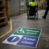 Refuge Point - Keep Clear Floor Graphic Safety Sign – 400mm x 600mm – Polycarbonate – Industrial Use