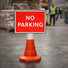 No Parking Cone Sign – 600mm x 450mm – Reflective Polypropylene – Traffic Control