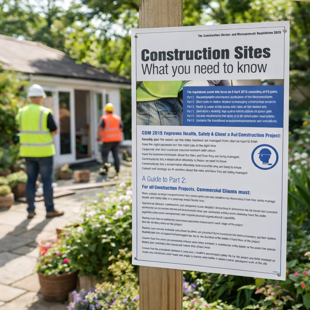 Construction Safety Poster – 400mm x 600mm – Rigid Plastic – Indoor/Outdoor Use