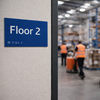 Braille Floor 2 Sign – 225mm x 150mm – PVC with Adhesive – Indoor Use