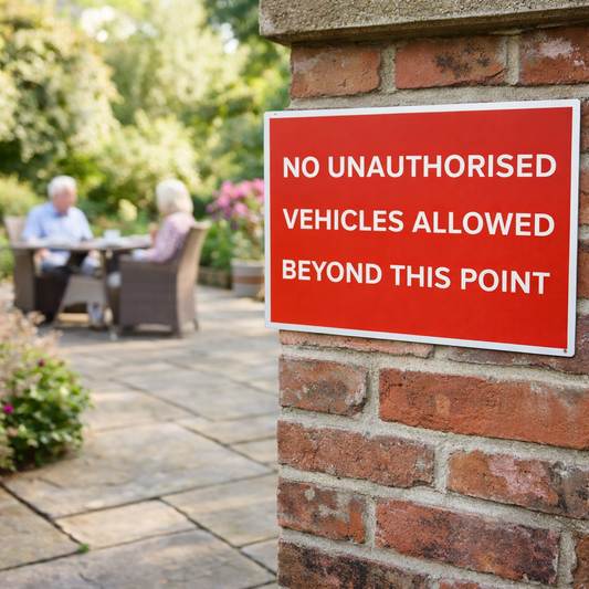 Traffic Safety Sign – 1mm Rigid Plastic or Aluminium – Indoor/Outdoor