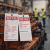 Safety Red Tags – 80mm x 150mm – Matt PVC – Warehouse Safety