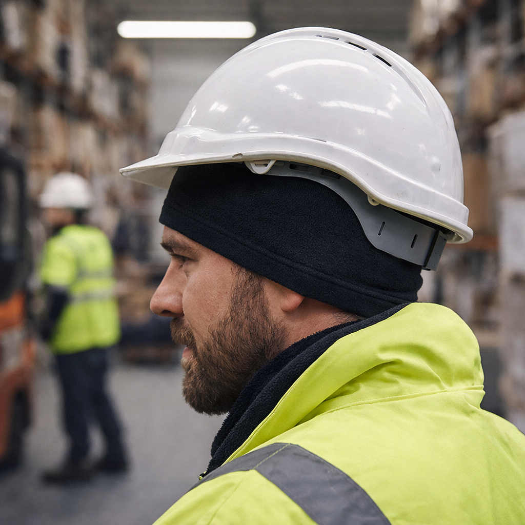 Thermal Safety Helmet Beanie – Medium/Large – Warm & Protective – Industrial Use