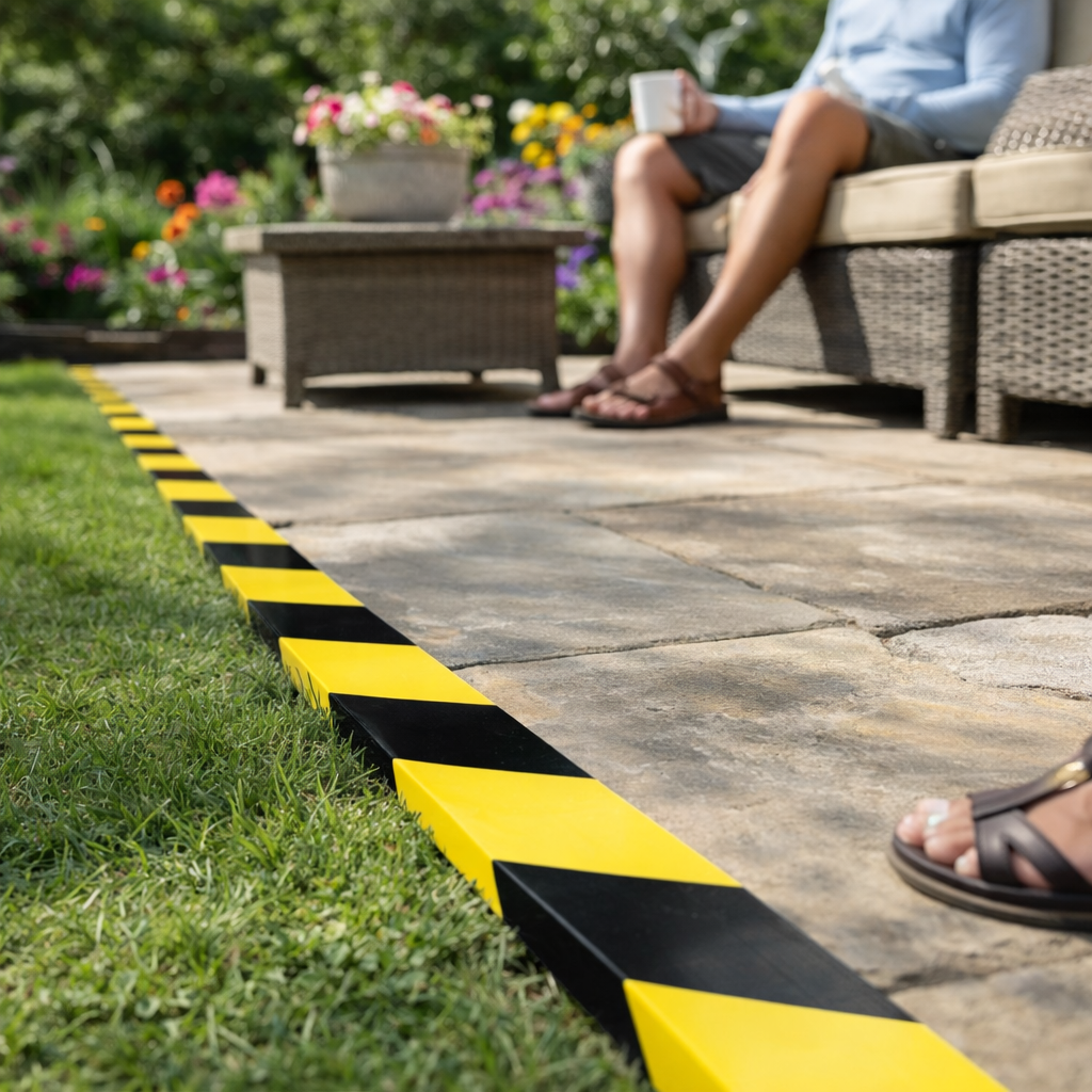 PVC Hazard Floor Marking Tape – 50mm Yellow & Black – Durable – Indoor/Outdoor Use