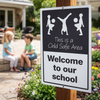 Child Safety Area Sign – 400mm x 600mm – Rigid Plastic – Indoor/Outdoor Use