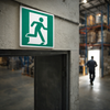 Emergency Exit Sign – Green – Durable Material – Indoor Use
