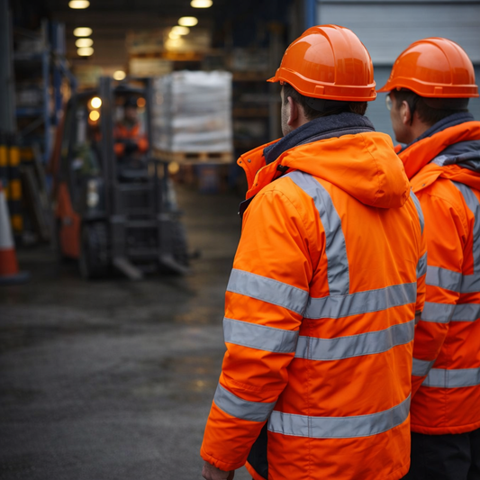 Rail Spec 7-in-1 Interactive Storm Coat & Body Warmer – Orange – High-Performance – Industrial Use
