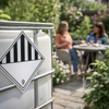 Hazard Warning Sign – Black/White 9 – 1mm Rigid Plastic – Indoor/Outdoor Use