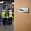 Engraved Toilet Door Signs – Aluminium & Brass Effect – Rigid PVC – Indoor Use