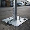 Steel Base Plates for Sign Posts – Galvanized – Secure Ground Installation