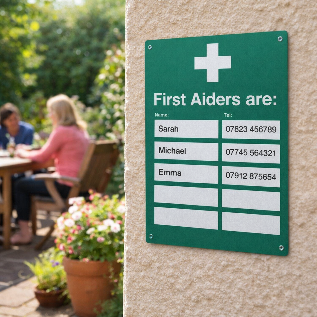First Aid Sign – 215mm x 310mm – 3mm PVC – Indoor/Outdoor Use