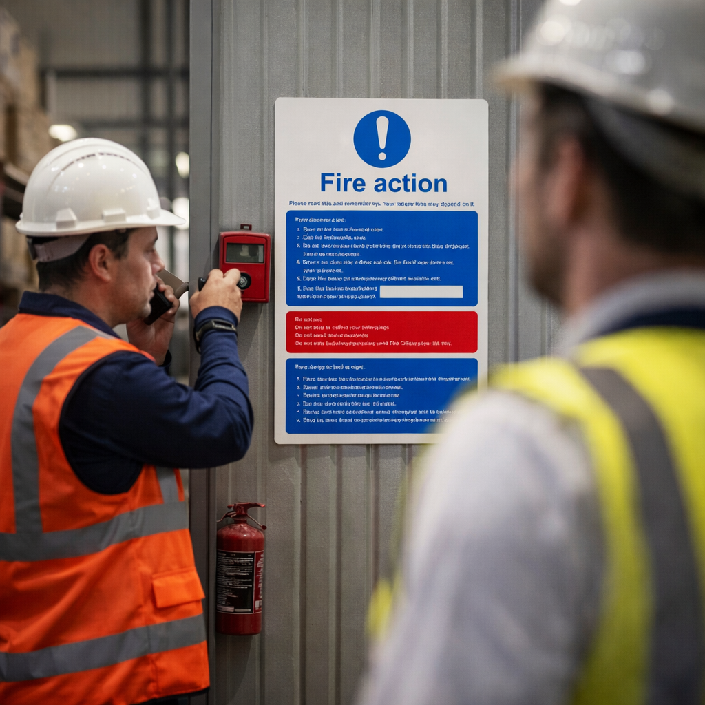 Fire Action Notice Sign – Manual Dial – Residential Care Homes
