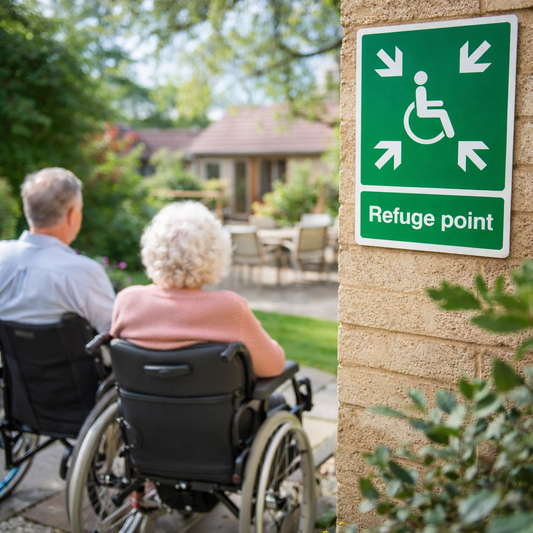 Refuge Point Sign – High-Visibility – Indoor/Outdoor Safety