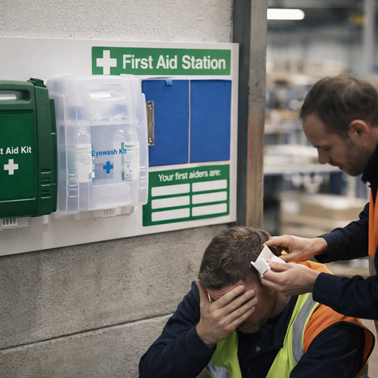 Compact First Aid Station – 965 x 520mm – Durable Plastic – Workplace Safety
