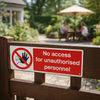 No Access Safety Sign – 1mm Rigid Plastic – Indoor/Outdoor Use