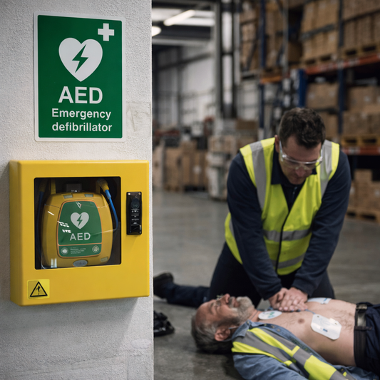 AED Emergency Defibrillator Safety Signs – ISO 7010 Compliant – Workplace Safety