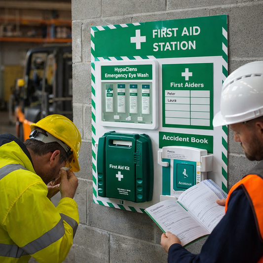 Compact First Aid Station – 675 x 945mm – Durable Plastic – Emergency Use