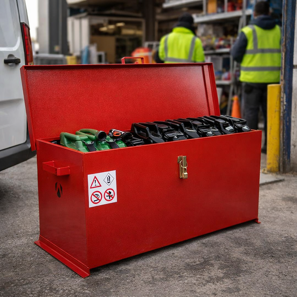 Heavy Duty Transbank Container – Red – 1.2mm Steel – Industrial Use