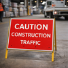 Temporary Traffic Signs – 600mm x 450mm – 3mm Polypropylene – Construction Use