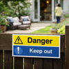 Danger Keep Out Signs – 1mm Rigid Plastic – Indoor/Outdoor