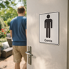 Gents Toilet Sign – 1mm Rigid Plastic – Indoor/Outdoor Use