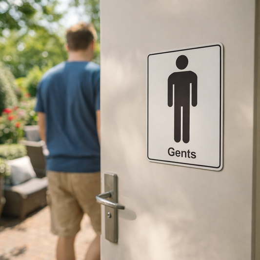 Gents Toilet Sign – 1mm Rigid Plastic – Indoor/Outdoor Use