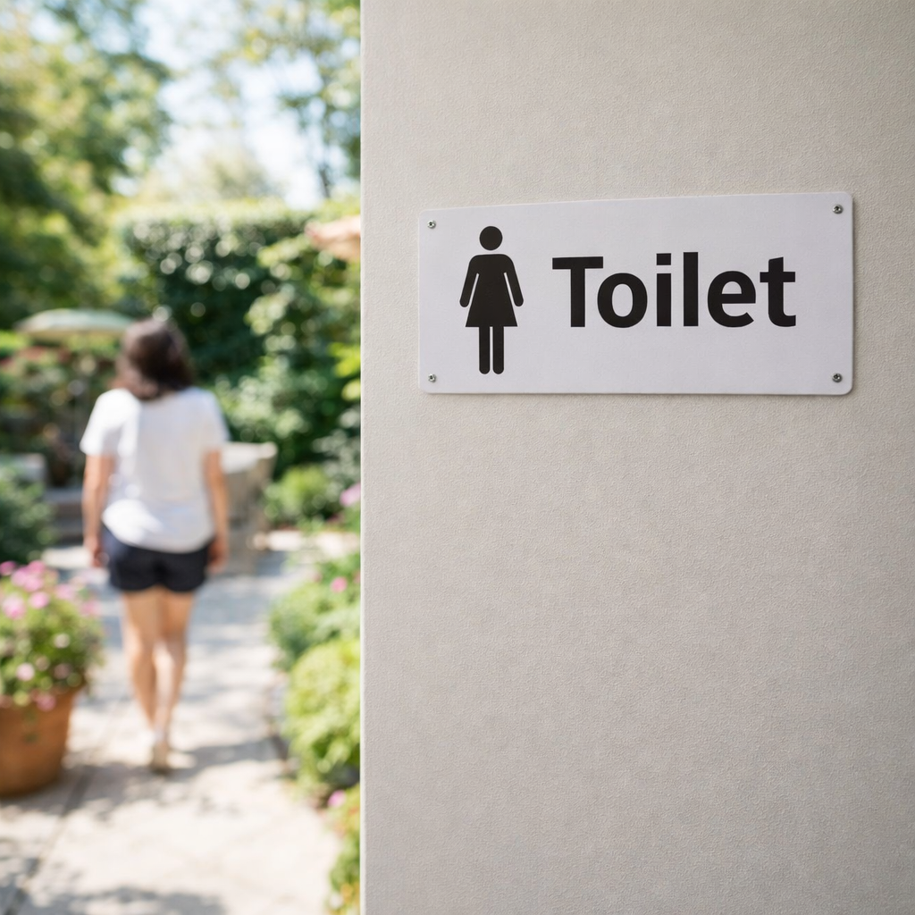 Toilet Signs – Female Symbol – Rigid Plastic & Vinyl – Indoor/Outdoor
