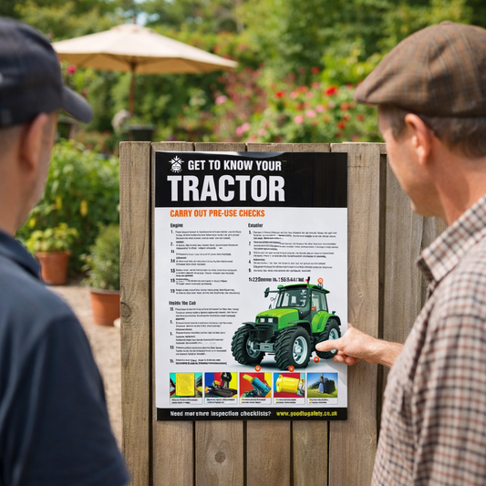 Tractor Inspection Poster – Good To Go Tractor – 420mm x 594mm – Synthetic Paper – Indoor & Outdoor Use