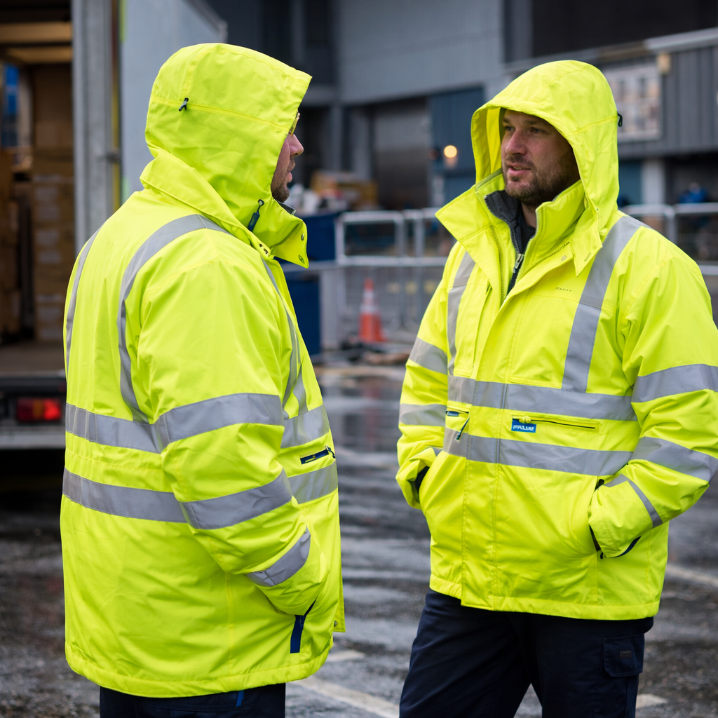 High Visibility 7-in-1 Storm Coat & Body Warmer - Yellow – Waterproof & Breathable – Industrial Use