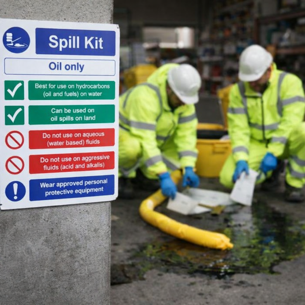 Spill Kit Signs – Oil Type Only – Industrial Use