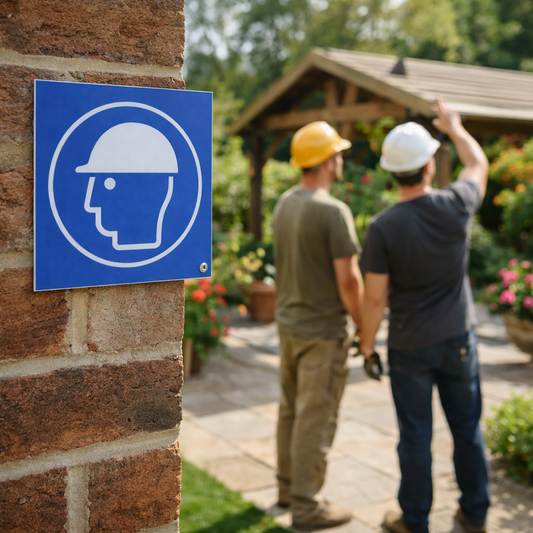 Safety Helmet Symbol Signs – 1mm Rigid Plastic – Indoor/Outdoor Use