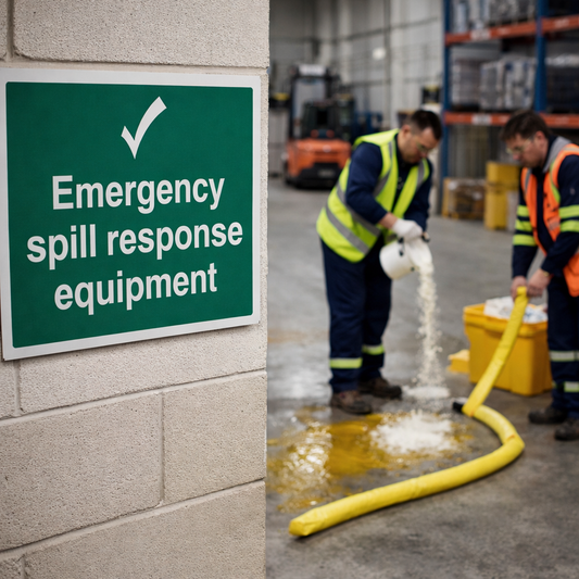 Emergency Spill Response Safety Signs – Industrial Use