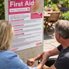 First Aid Burn Treatment Poster – 420mm x 594mm – Synthetic Paper – Indoor/Outdoor Use