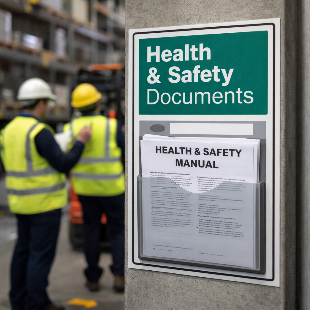 Health & Safety Document Display – 450mm x 600mm – 10mm Foam PVC – Indoor Use