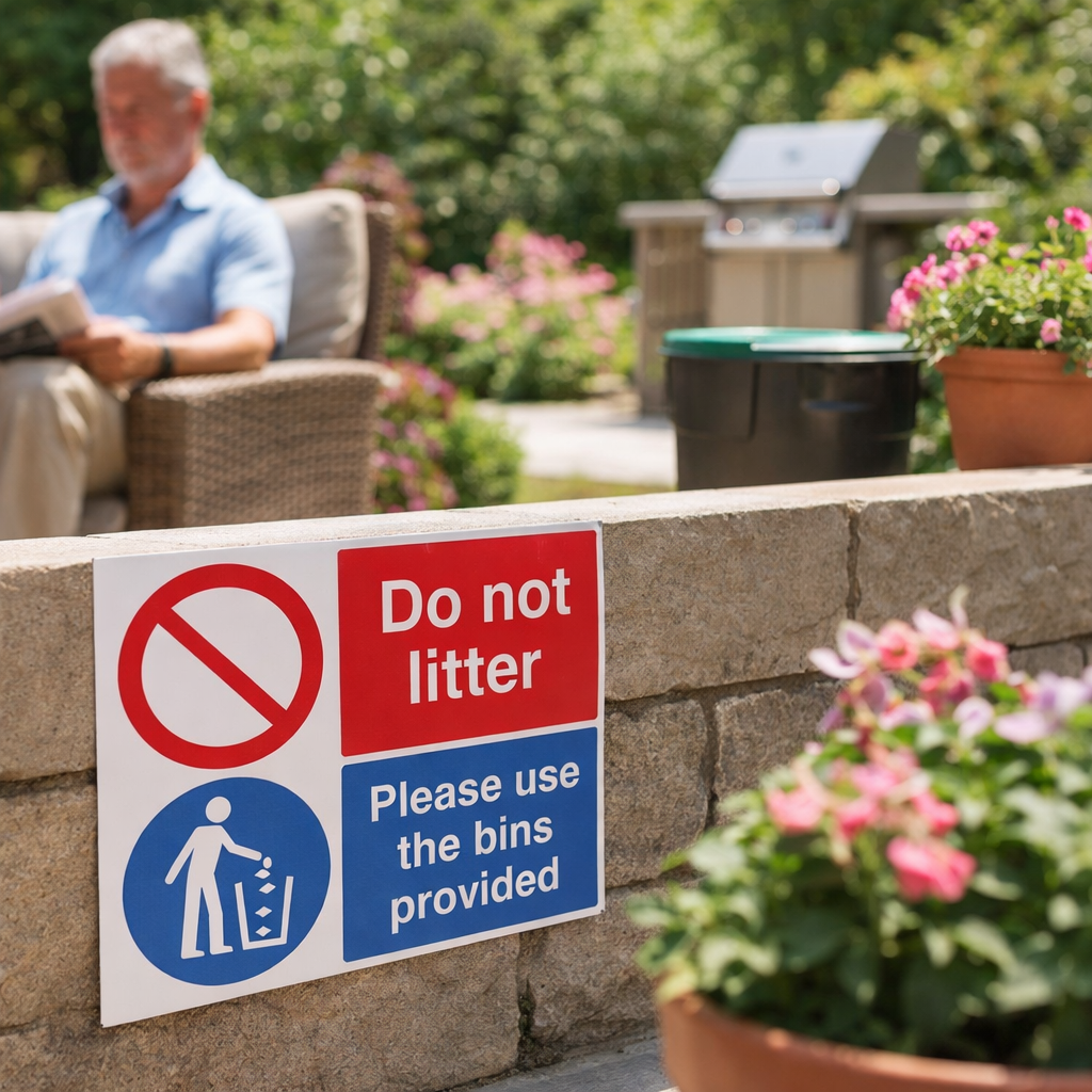 Do Not Litter Sign – 1mm Rigid Plastic – Indoor & Outdoor Use