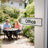 Office Door Signs – 450mm x 150mm – Clear Acrylic – Indoor & Outdoor