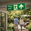 Photoluminescent Fire Exit Sign – 450mm x 150mm – Clear Acrylic – Indoor/Outdoor Use