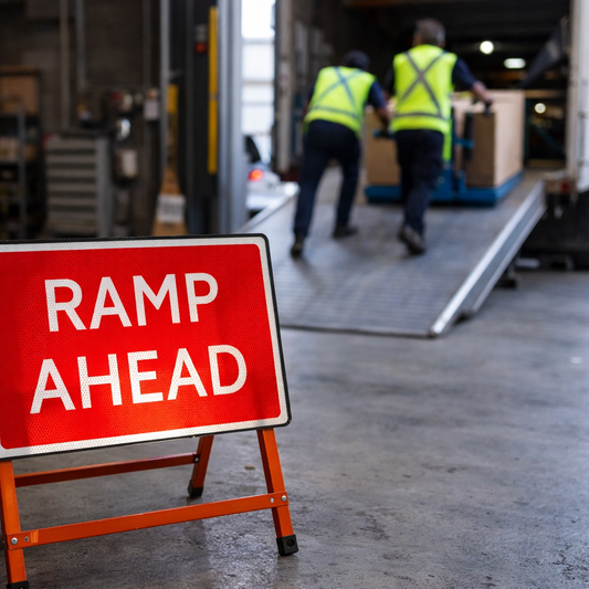 Ramp Ahead Reflective Temporary Road Signs – Class RA1 Reflective – Traffic Management