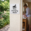 Baby Changing Room Sign – 1mm Rigid Plastic – Indoor/Outdoor Use