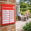 Fire Warden Adaptable Sign – 215mm x 310mm – 3mm PVC – Indoor Safety
