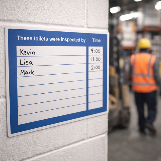 Inspection Sign – 310mm x 215mm – 3mm PVC – Indoor Use