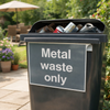 Metal Waste Only Sign – 600mm x 400mm – Aluminium – Indoor/Outdoor Use